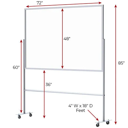 Floorstand Rollable Teacher Sneeze Guard Barrier with Wheels