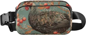 Fruits Turkey Fanny Pack Water Resistant, Women Men Waist Pack Sling Bag Purse for Travel Hiking