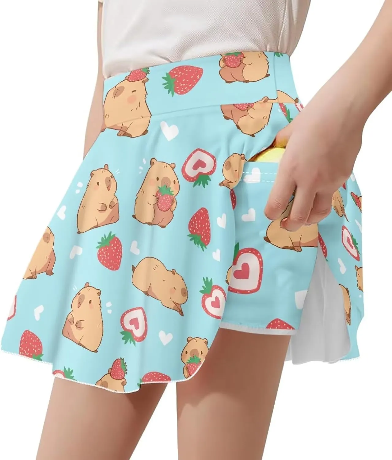 Girls Athletic Tennis Skirt with Pockets Casual Cute High Waisted Skort for Summer 5-14 Years