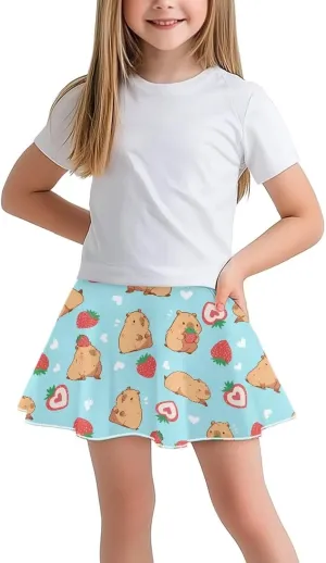 Girls Athletic Tennis Skirt with Pockets Casual Cute High Waisted Skort for Summer 5-14 Years