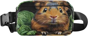 Guinea Pig Fanny Pack Water Resistant, Women Men Waist Pack Sling Bag Purse for Travel Hiking