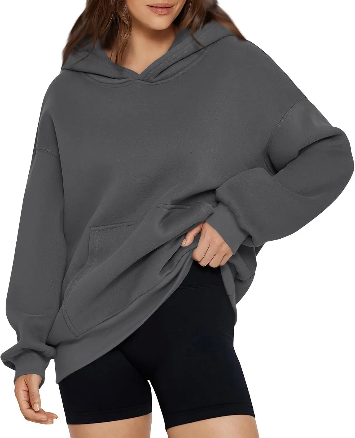 Gumipy Hoodies for Women Fleece Oversized Hoodies Sweatshirt Trendy Long Sleeve Plus Size Hoodies Pullover with Pocket