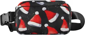 Hat Christmas Fanny Pack Water Resistant Waist Pack Sling Bag Purse for Women Men Travel Hiking