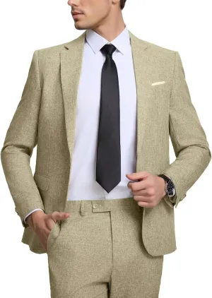High-End Suits Men's Lightweight Casual Suits Set 2 Piece One Button Blazer Jacket Pants for Wedding Business Prom Homecoming