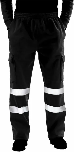 High Visibility Pants for Men Reflective Safety Sweatpants Slim Fit Workout Pants Water Resistant Windbreak Trousers