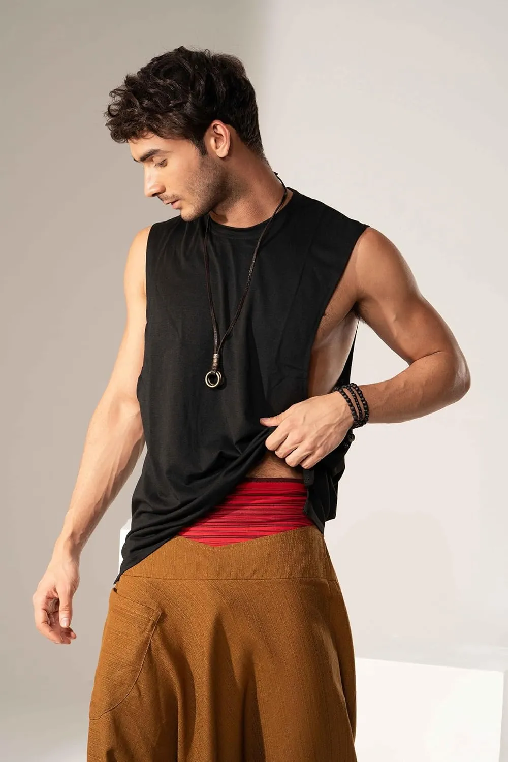 Hippie Music Festival Outfits for Men, Loose Baggy Yoga Harem Pants, Rave Party Dance Pants