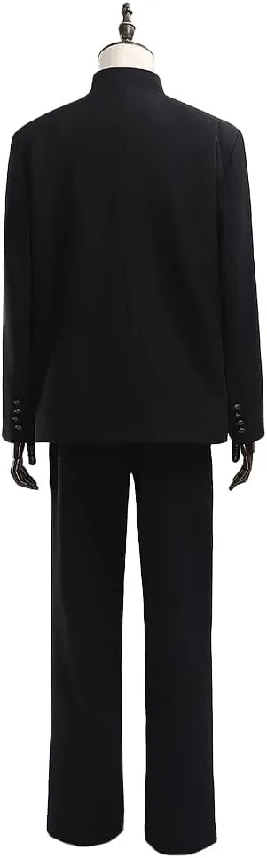 Japanese School Uniform Cosplay Costume Black Jacket and Pants
