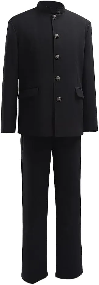Japanese School Uniform Cosplay Costume Black Jacket and Pants