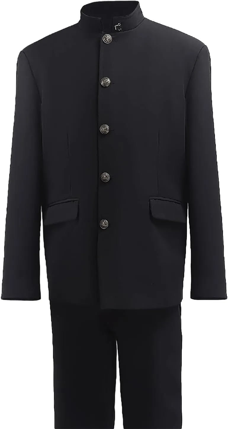 Japanese School Uniform Cosplay Costume Black Jacket and Pants
