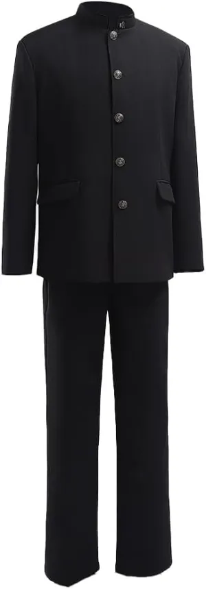 Japanese School Uniform Cosplay Costume Black Jacket and Pants