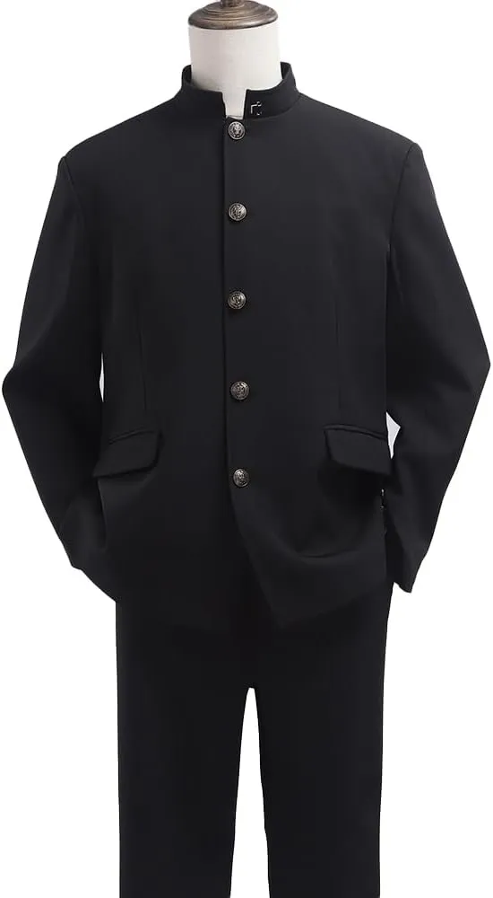 Japanese School Uniform Cosplay Costume Black Jacket and Pants