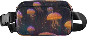 Jellyfish Surreal Fanny Pack Water Resistant, Women Men Waist Pack Sling Bag Purse for Travel Hiking