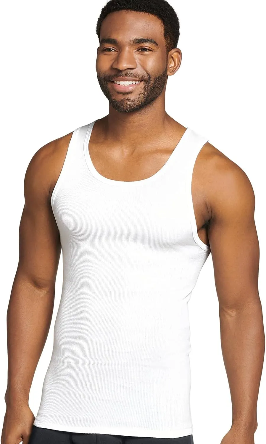 Jockey Men's Undershirt 100% Cotton A-Shirt Tank - 4 Pack