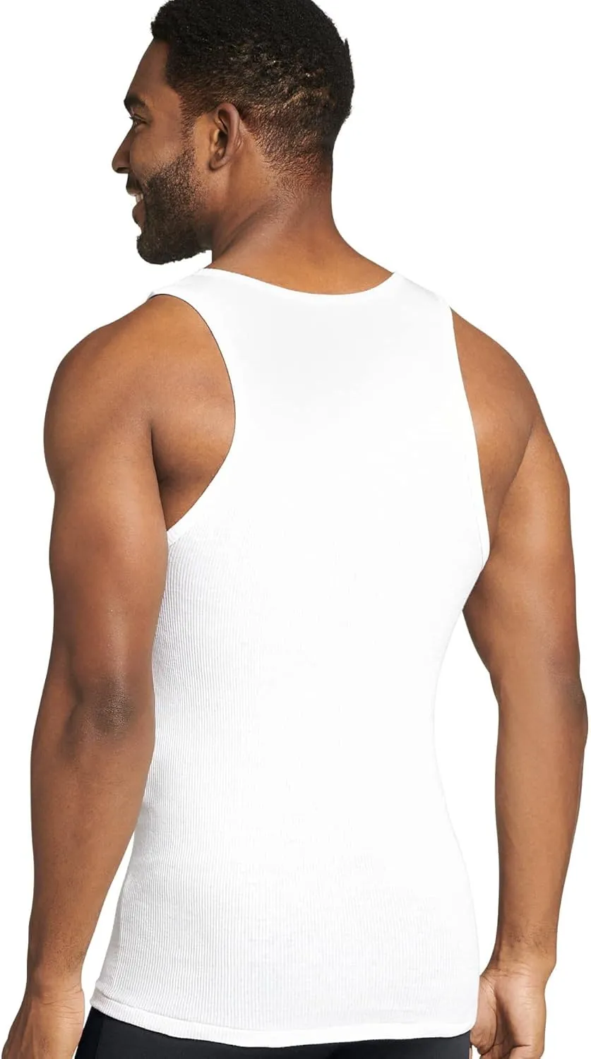 Jockey Men's Undershirt 100% Cotton Big Man A-Shirt Tank - 3 Pack