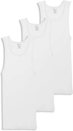 Jockey Men's Undershirt 100% Cotton Big Man A-Shirt Tank - 3 Pack