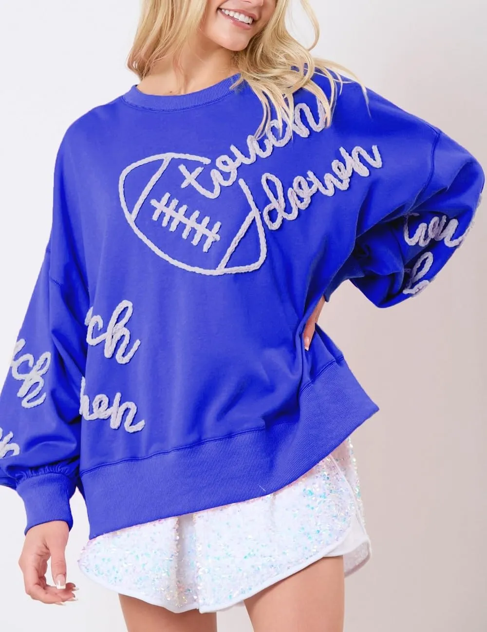 Juakoso Womens Oversized Crewneck Sweatshirt Y2k Long Sleeve Casual Pullovers Retro Aesthetic Shirts Streetwear