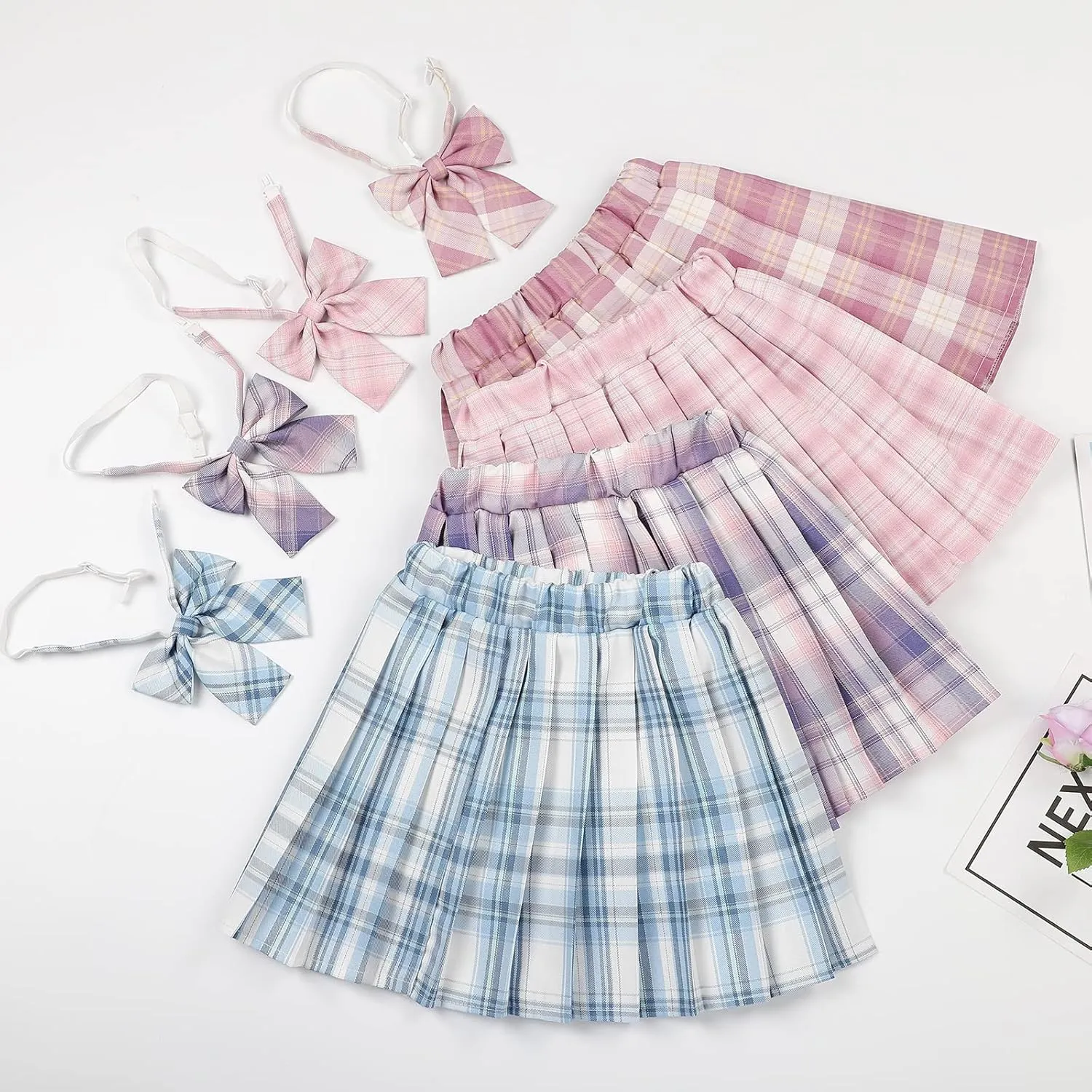 KEREDA Girls Pleated Mini Skirt High Waist Tennis School Uniform Skirts 4-14 Years