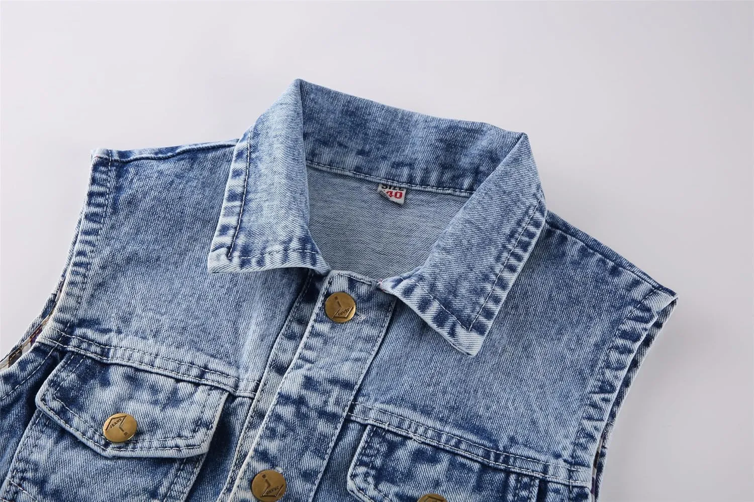 Kids Boys Fashion Sleeveless Denim Jacket Vest Black Blue Denim Motorcycle Biker Jean Vest Coat Age 3-14 Years