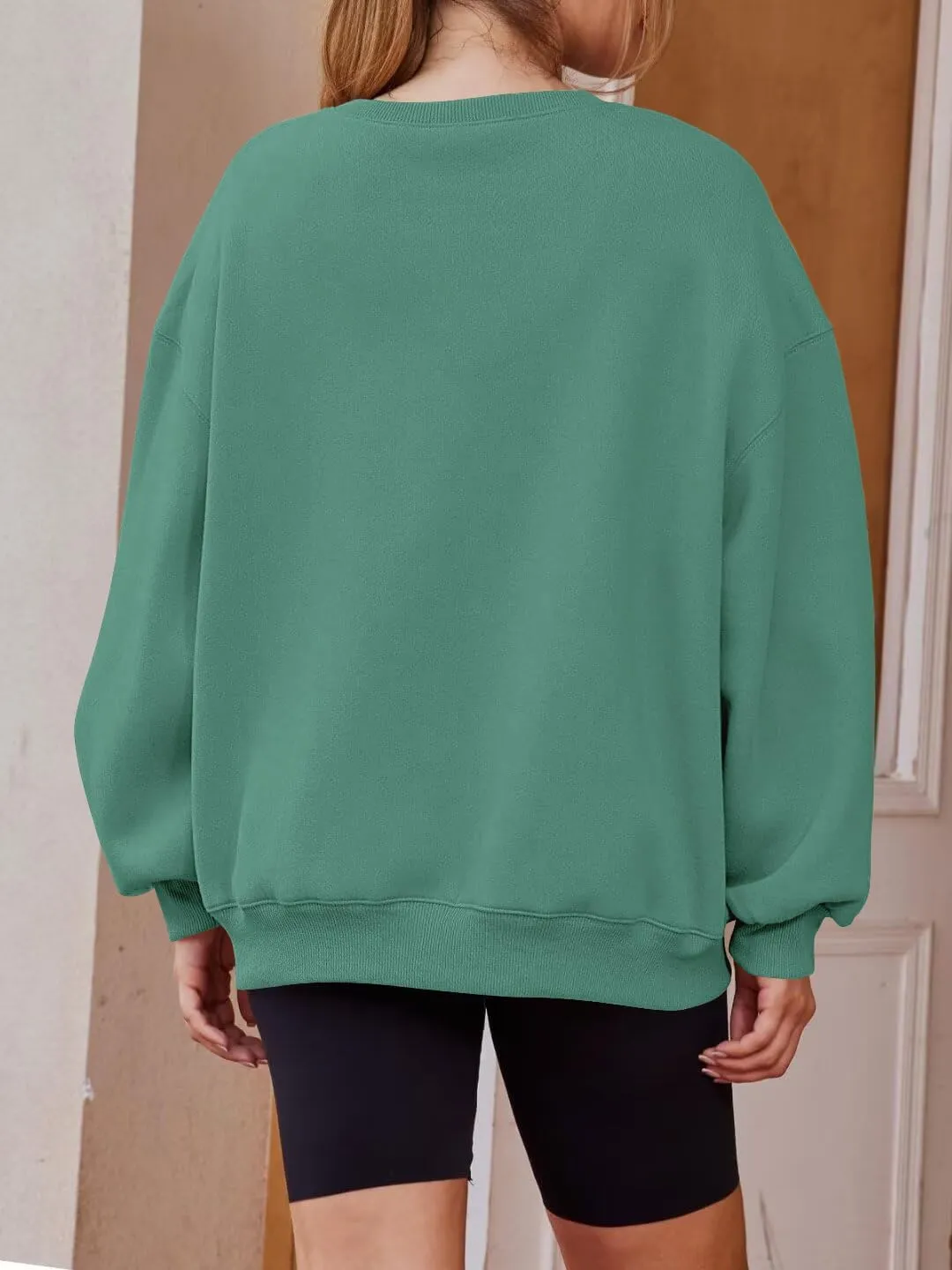 Lacozy Womens USA Graphic Sweatshirts American flag Crewneck Long Sleeve Sweater Loose Fleece Tops Fall Winter Clothes