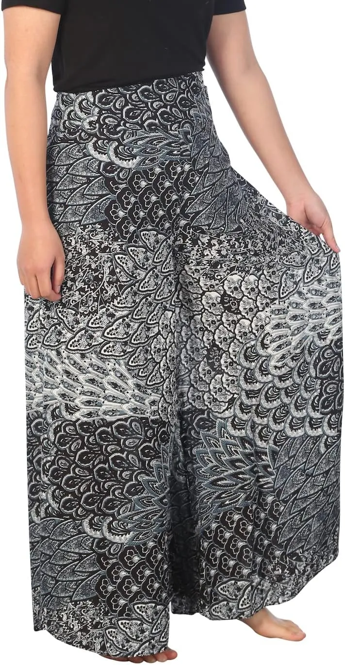 Lannaclothesdesign Palazzo Pants for Women Wide Leg Boho Harem Yoga Pants S M L XL Sizes