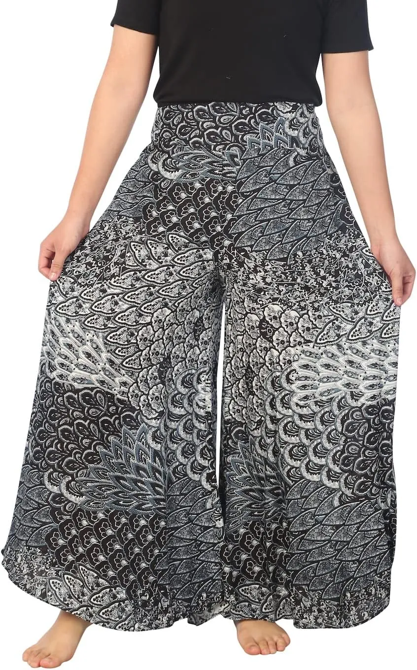 Lannaclothesdesign Palazzo Pants for Women Wide Leg Boho Harem Yoga Pants S M L XL Sizes