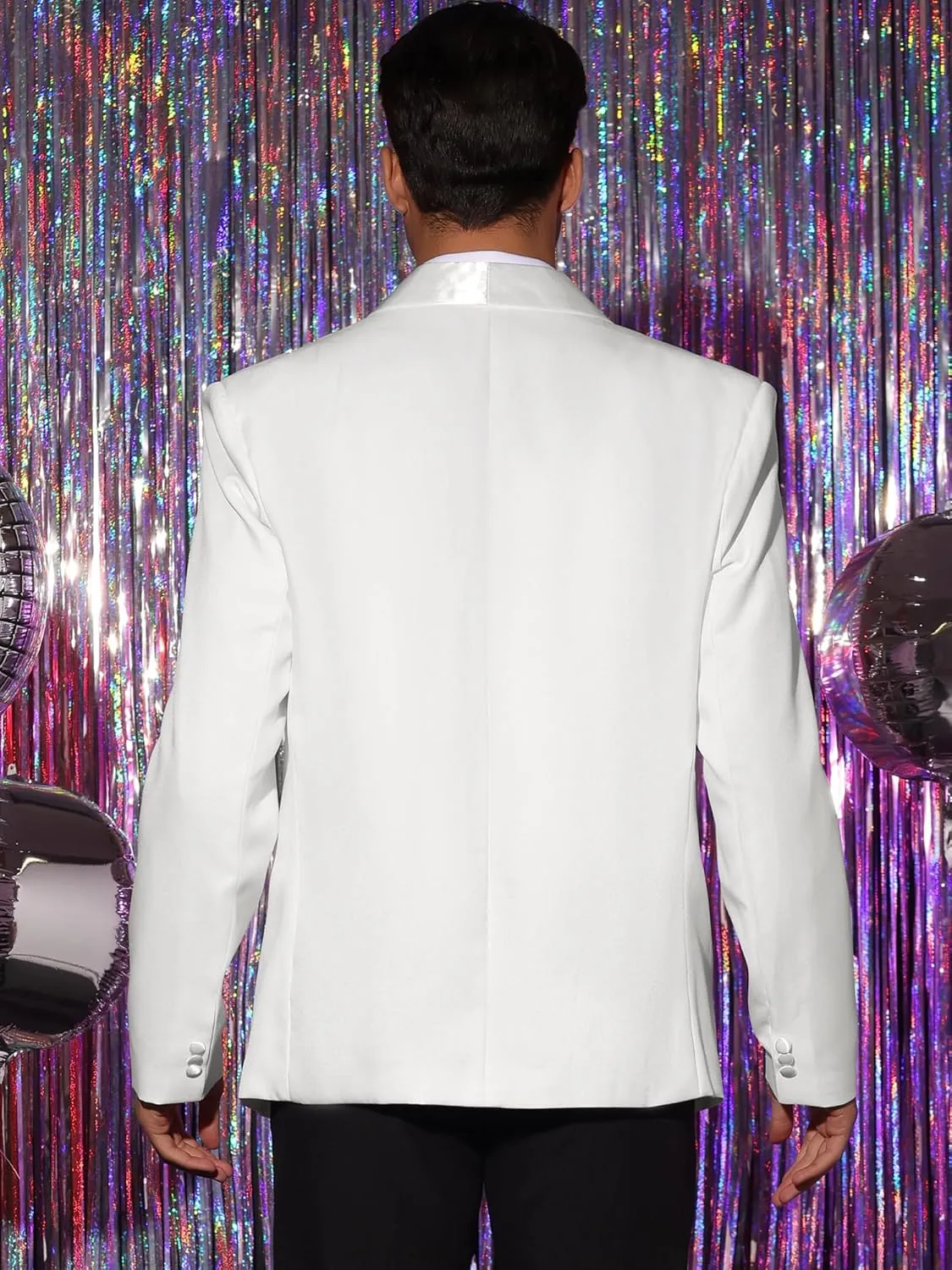 Lars Amadeus Wedding Blazers for Men's One Button Shawl Collar Formal Prom Sports Coats