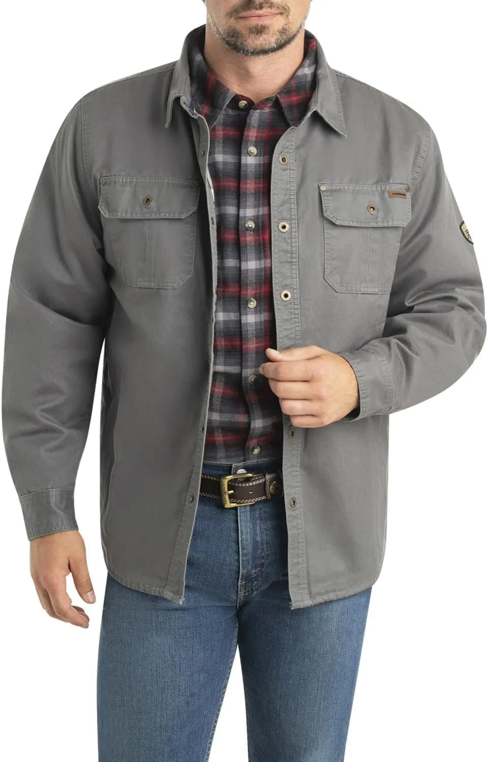 Legendary Whitetails Journeyman Shirt Jacket Flannel Lined Shacket for Men Water-Resistant Coat Rugged Fall Clothing