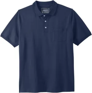 Liberty Blues by Kingsize Men's Big & Tall Shrink-Less Pocket Piqu Polo