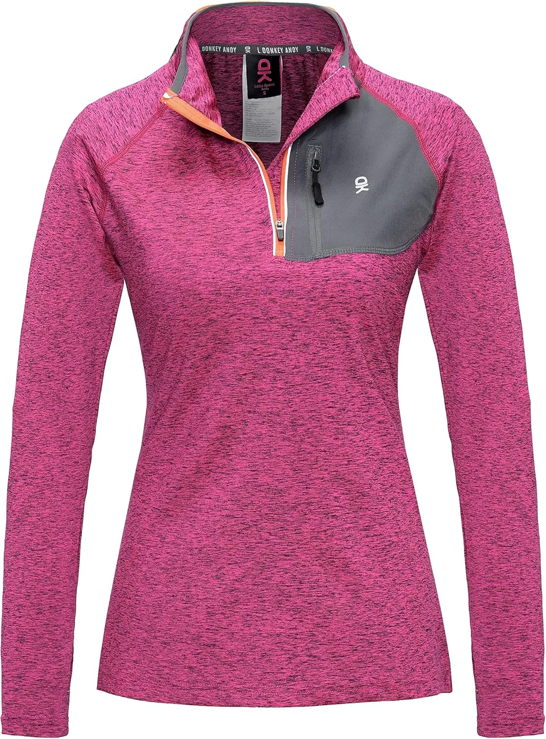 Little Donkey Andy Women's Long Sleeve Running Shirts Workout Gym Sports T-Shirt Quick Dry