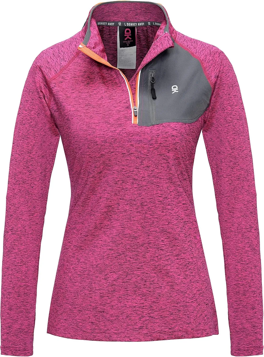Little Donkey Andy Women's Long Sleeve Running Shirts Workout Gym Sports T-Shirt Quick Dry