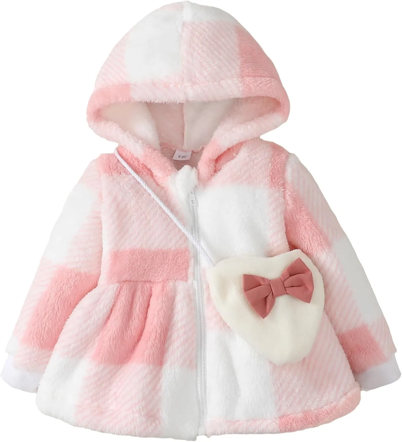 Little Toddler Girl Fleece Jacket Long Sleeve Full Zip Up Hoodies Sweater Warm Winter Coat Outwear Fall Winter Clothes