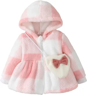 Little Toddler Girl Fleece Jacket Long Sleeve Full Zip Up Hoodies Sweater Warm Winter Coat Outwear Fall Winter Clothes
