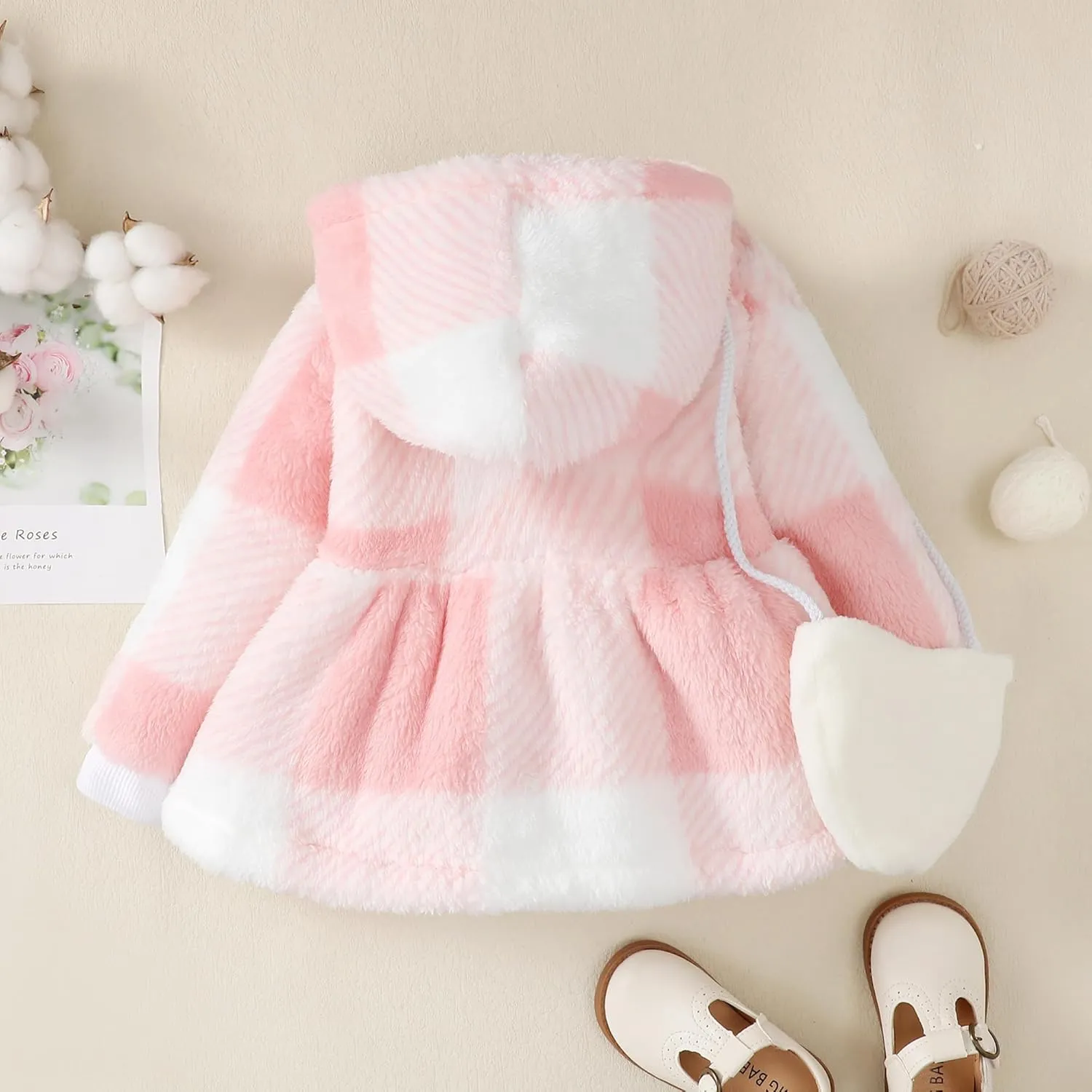 Little Toddler Girl Fleece Jacket Long Sleeve Full Zip Up Hoodies Sweater Warm Winter Coat Outwear Fall Winter Clothes