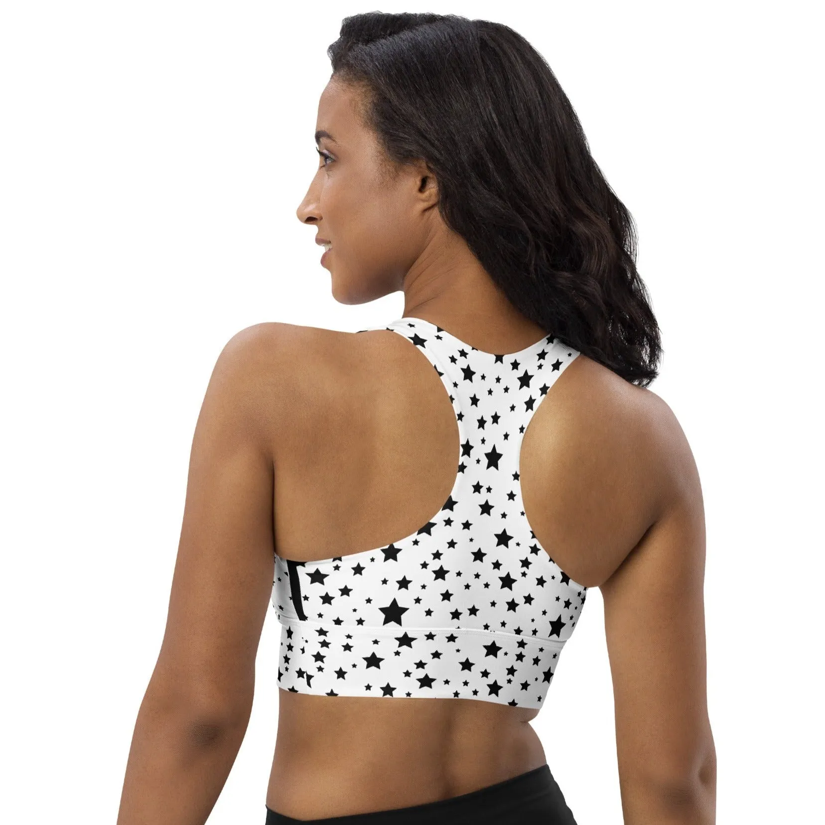 Longline Stars Yoga Sports Bra, lioness-love