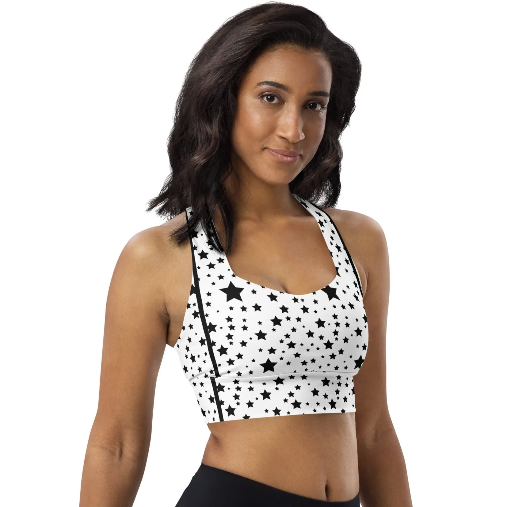 Longline Stars Yoga Sports Bra, lioness-love