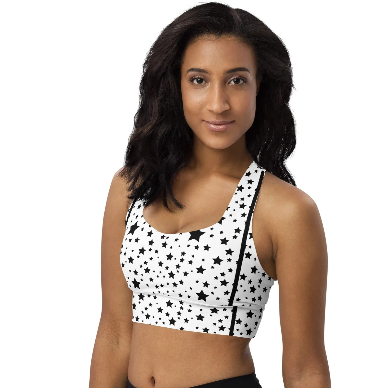 Longline Stars Yoga Sports Bra, lioness-love