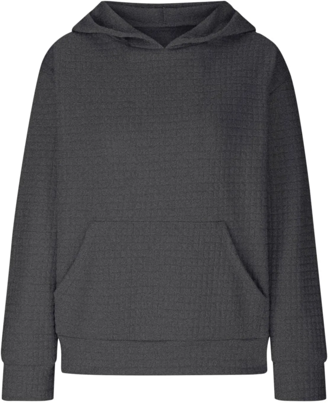 LRMQS Cute Hoodies for Teen Girls Trendy Preppy Waffle Hooded Sweatshirts Oversized Long Sleeve Sweater Tween Girl Clothes