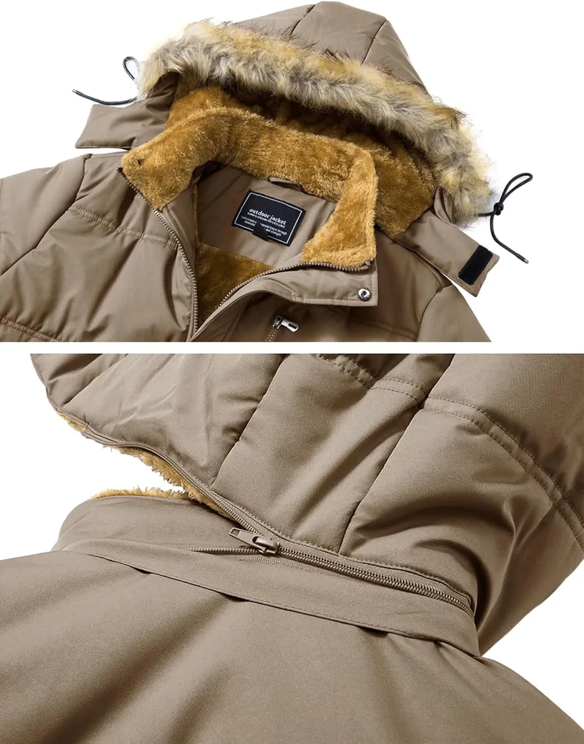 MAGNIVIT Men's Winter Jacket Puffer Coats Thicken Warm Fur Down Parka Jcket with Removable Hood