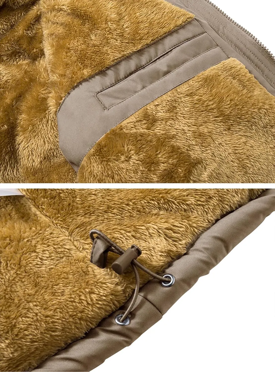 MAGNIVIT Men's Winter Jacket Puffer Coats Thicken Warm Fur Down Parka Jcket with Removable Hood