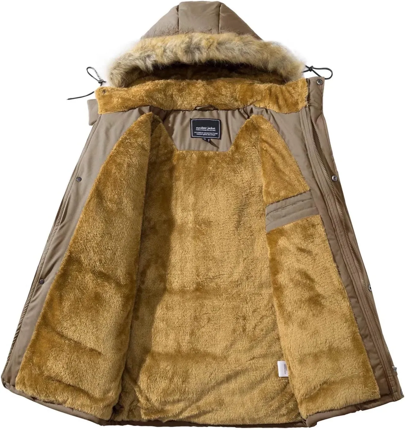 MAGNIVIT Men's Winter Jacket Puffer Coats Thicken Warm Fur Down Parka Jcket with Removable Hood