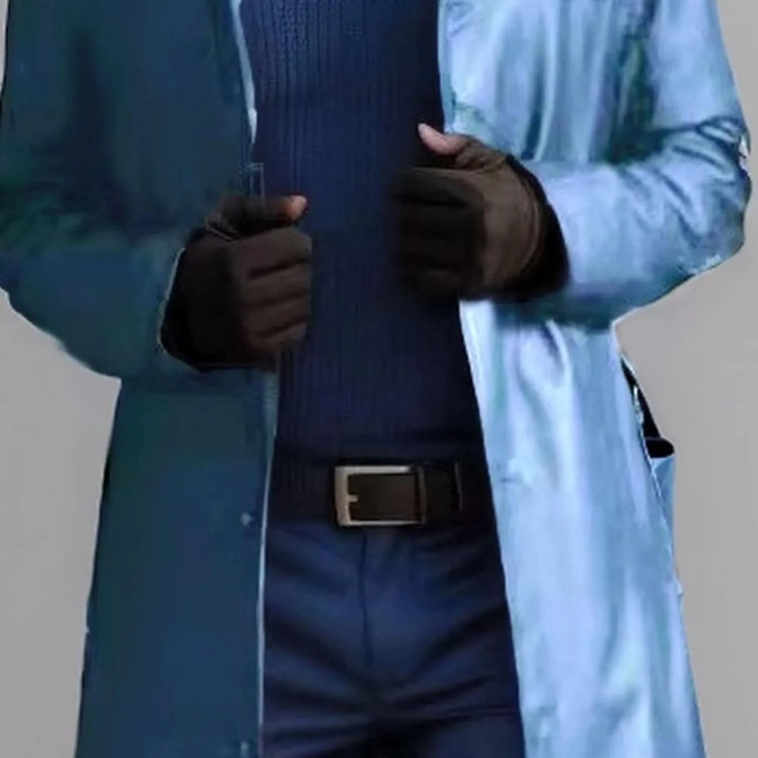 Maiyifu-GJ Mens Retro Faux Leather Trench Coat Full Length Steampunk Long Overcoat Vintage Open Front Cardigan Jacket