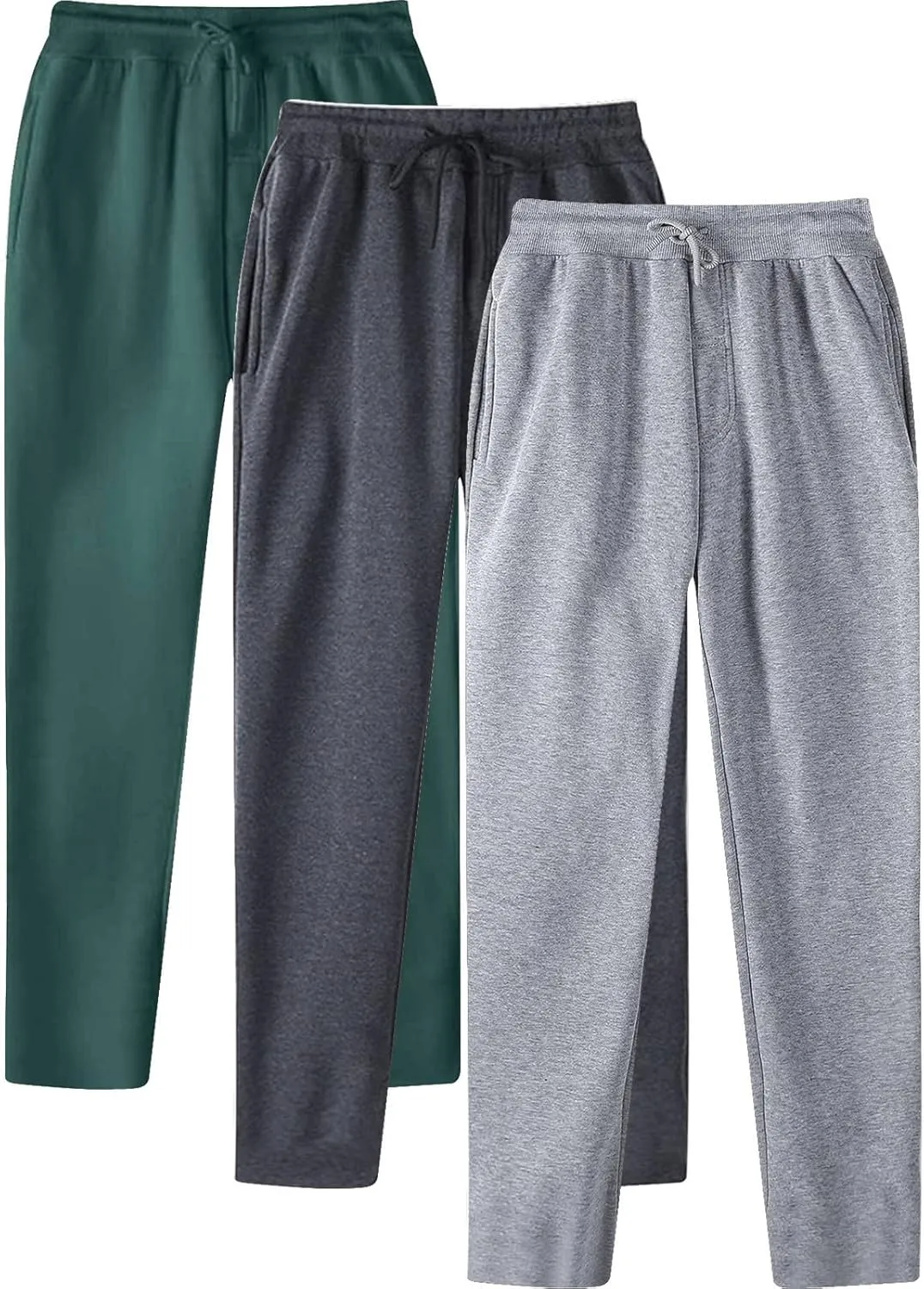 Male Hip Hop Pants Casual Solid Color Track Cuff Lace Up Workout Pants with Pocket Men S Pants with Elastic