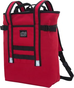 Manhattan Portage Chrystie Backpack With Adjustable Strap Water Resistant Paded Laptop Compartment In 1000D Cordura (Red)