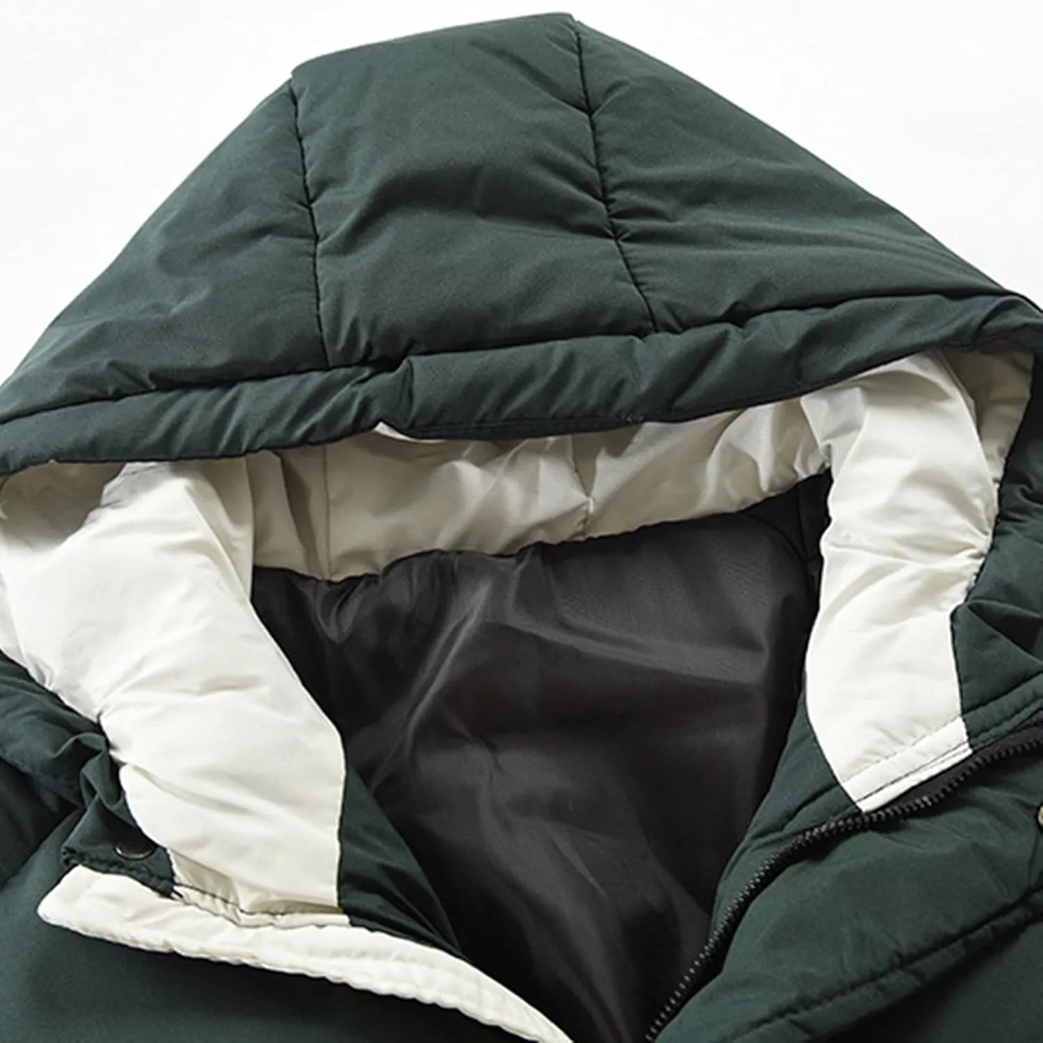 Mens Autumn And Winter Fashion Casual Solid Color Padded Warm Cotton Coat Cotton Padded Jacket Coats And Jackets