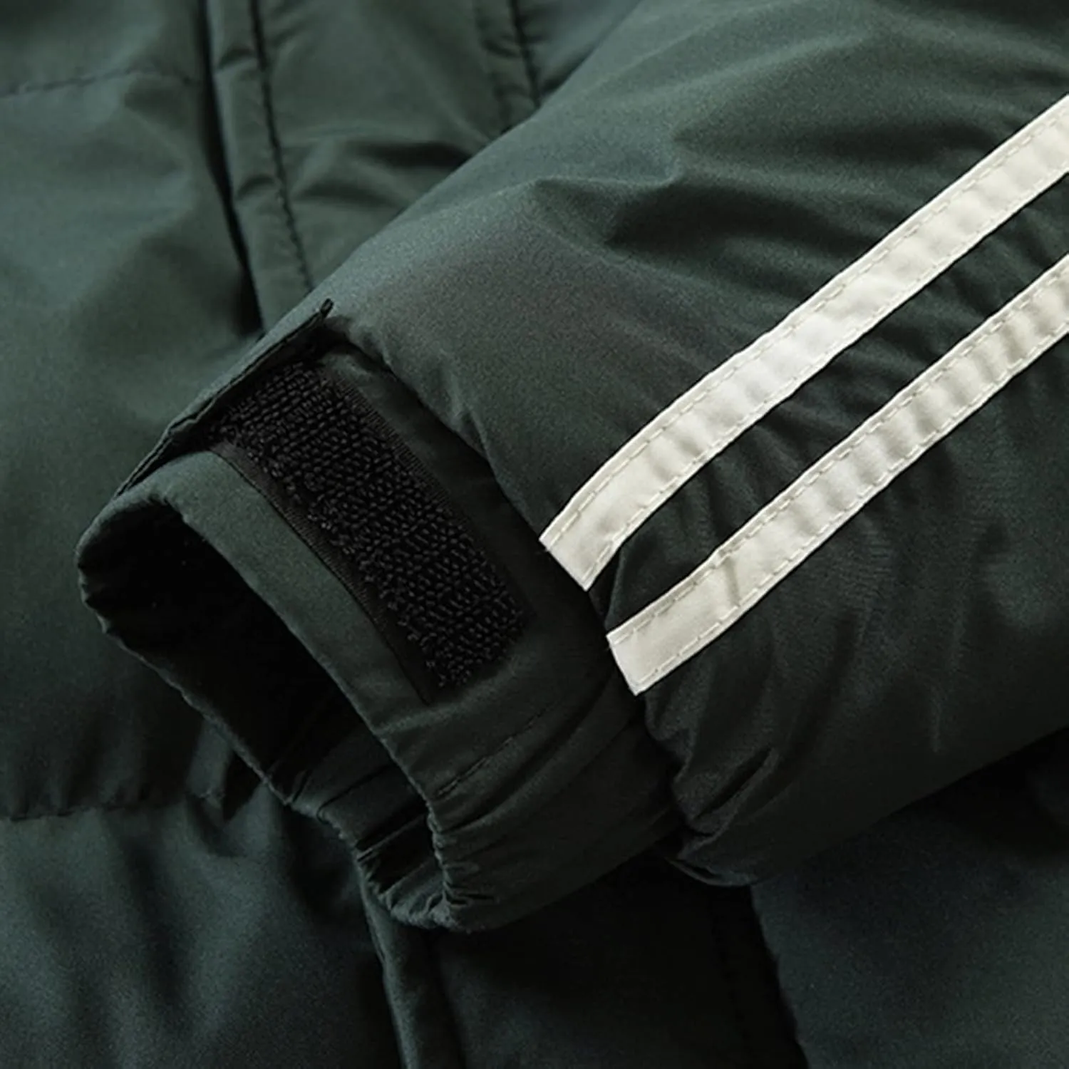 Mens Autumn And Winter Fashion Casual Solid Color Padded Warm Cotton Coat Cotton Padded Jacket Coats And Jackets