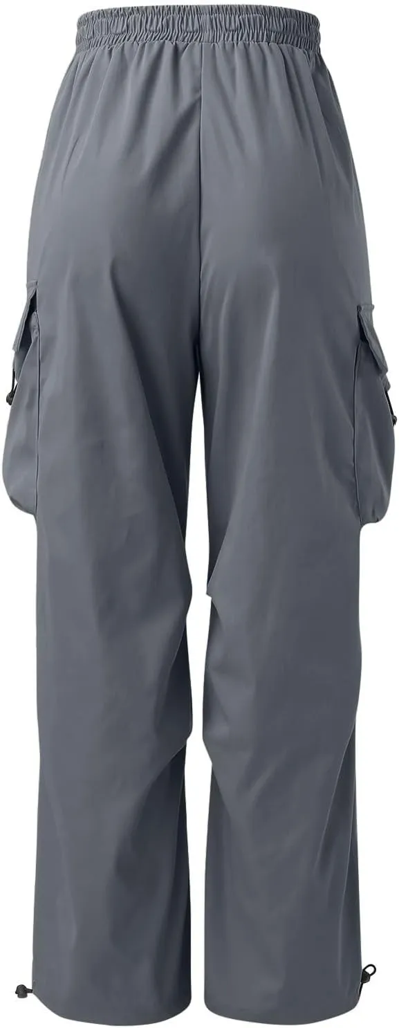 Mens Baggy Cargo Pants, Parachute Pants Causal Loose Fit Joggers, Trendy Harem Pants, Hip Hop Streetwear with Pockets