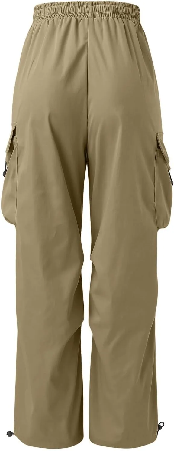 Mens Baggy Cargo Pants, Parachute Pants Causal Loose Fit Joggers, Trendy Harem Pants, Hip Hop Streetwear with Pockets