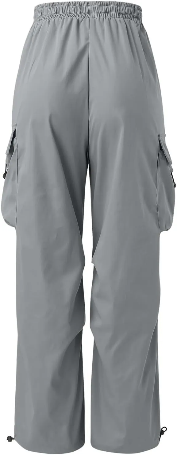 Mens Baggy Cargo Pants, Parachute Pants Causal Loose Fit Joggers, Trendy Harem Pants, Hip Hop Streetwear with Pockets