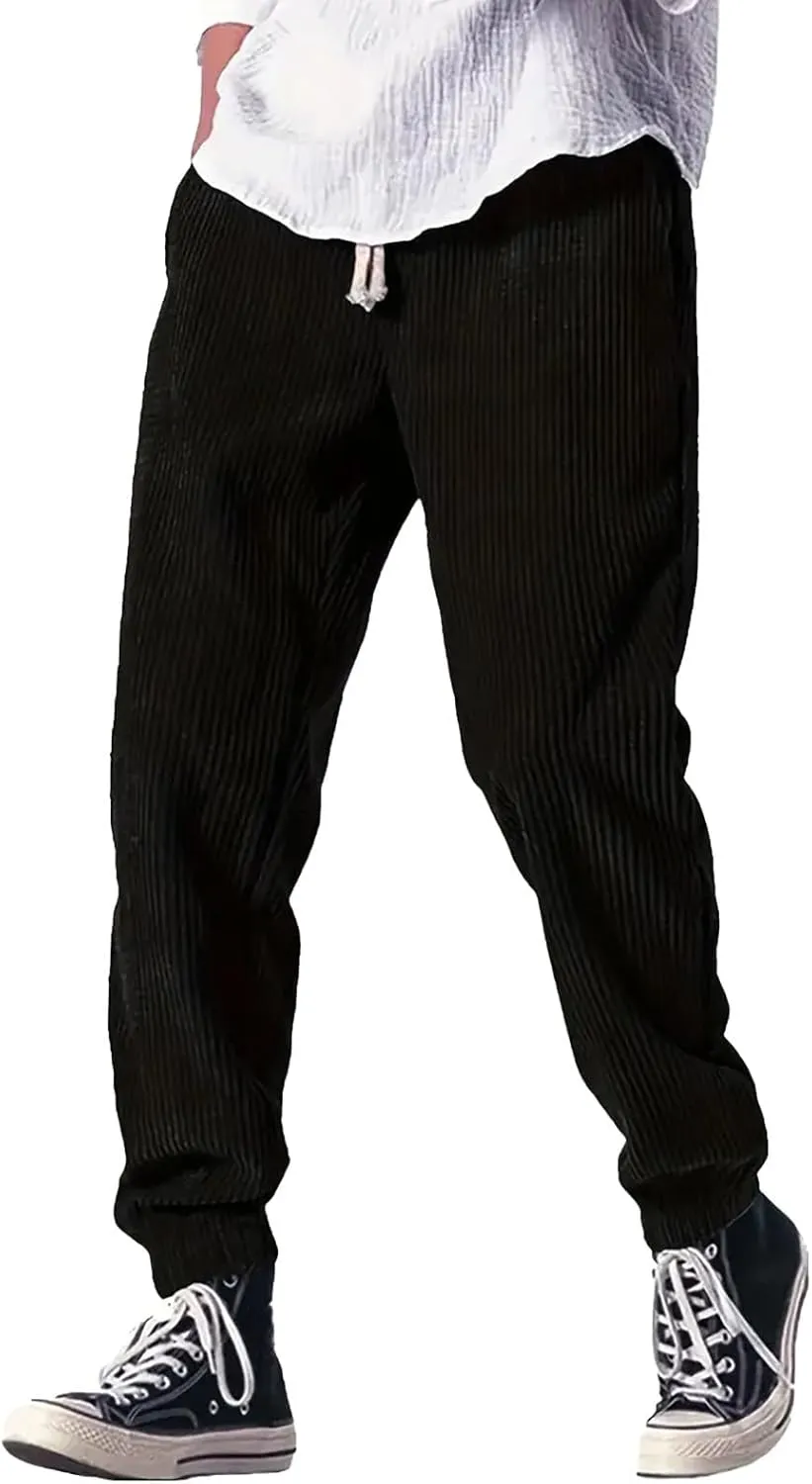 Men's Casual Cargo Pants, Hiking Pants Workout Joggers Sweatpants for Men, Loose Fit Lightweight Sports Comfy Trousers