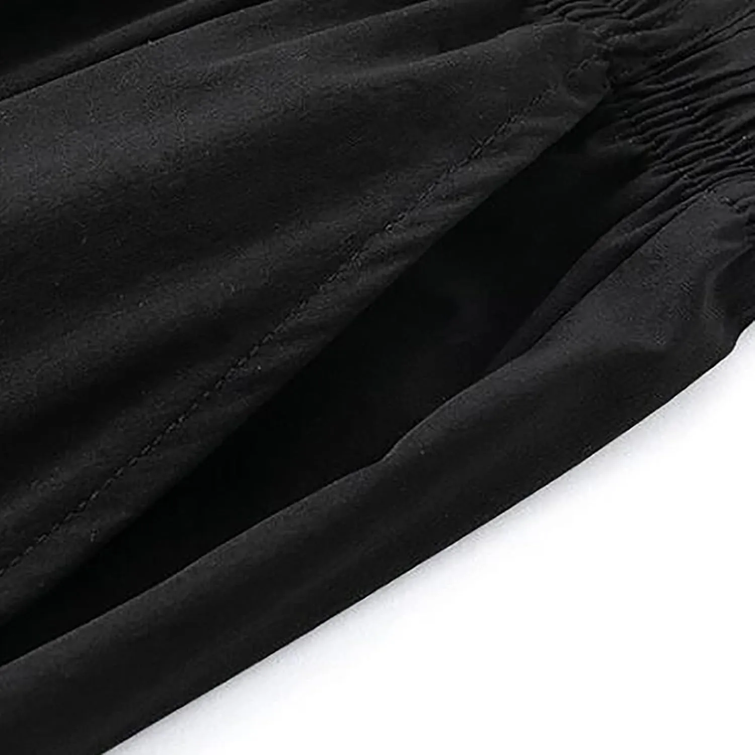 Men's Casual Corduroy Pants, Drawstring Elastic Waist Fashion Loose Fit Pants for Men, Lace Up Pocket Trousers